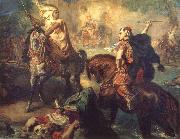 Theodore Chasseriau Arab Chiefs Challenging Each other to Single Combat Spain oil painting artist